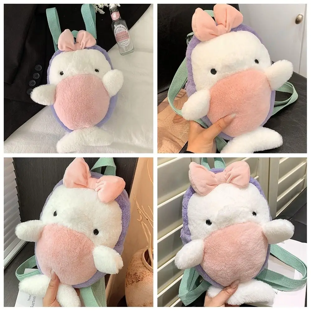 Shoulder Bags Little Dolphin Plush Bag Tote Bag Fluffy Backpack Cartoon Doll Backpack Cute Lovely Kawaii Coin Purses Children