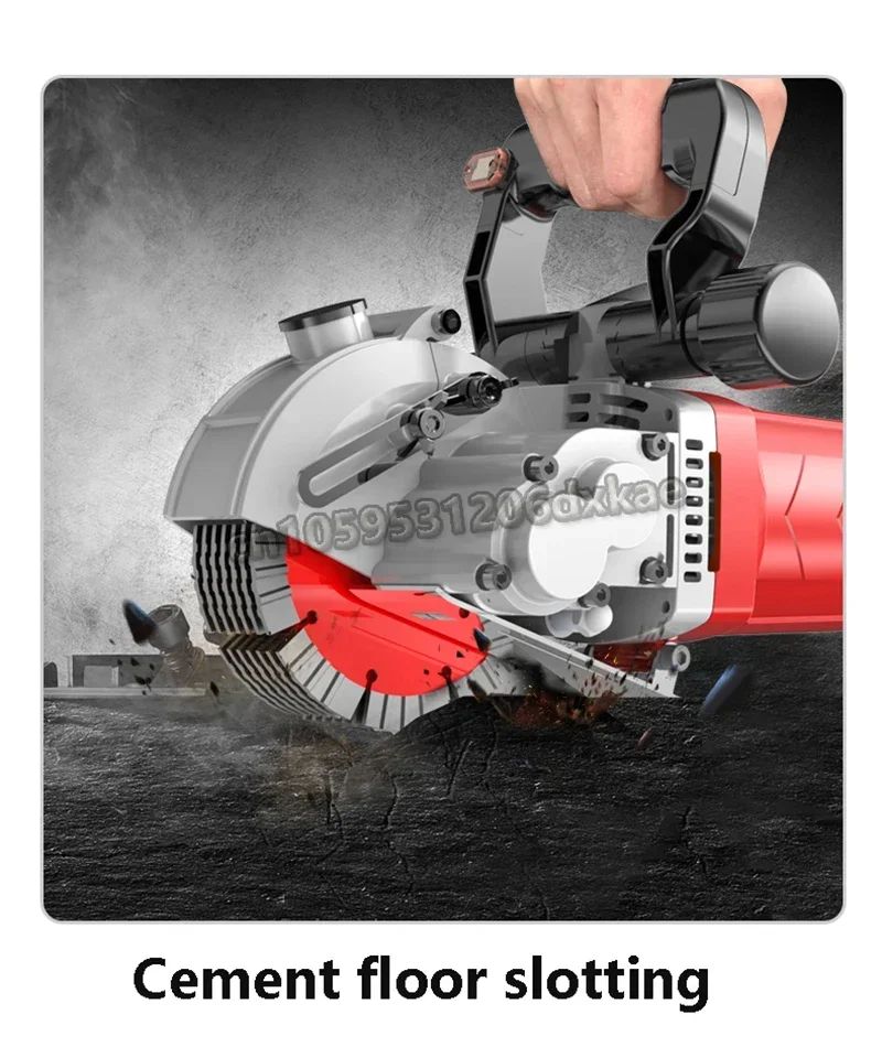 220V Electric Wall Chaser Concrete Wall Slotting Grooving Machine Industrial Concrete Marble Brick Wall Slot Cutter