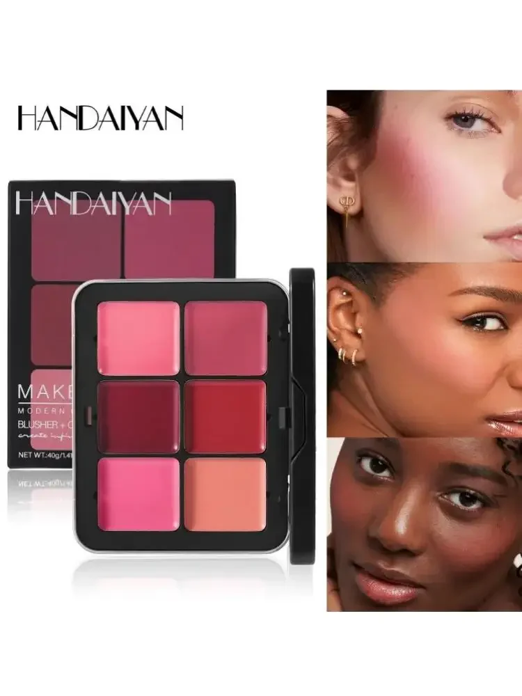 لوحة أحمر خدود كريمي غير لامع 12 لونًا مقاومة للماء تدوم طويلاً، خافي عيوب طبيعي، عصا مكياج كونتور، مستحضرات تجميل #4