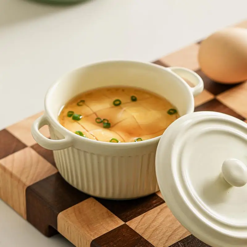 Tazón especial para huevos con tapa, para freír al aire, para arroz, para hornear bizcochos de huevo y leche, o para uso con olla de cocción lenta en el hogar.