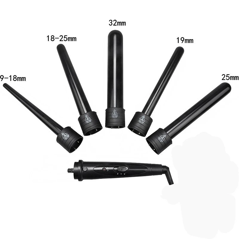 PTC-Heizung Multifunktions-Drehlockenstab 5-in-1 Austauschbares Lockenwerkzeug Schnellheizender Keramik-Lockenstab – Detail 7