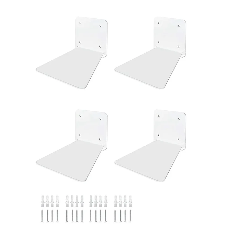 

A33R-4Pcs Плавающие книжные полки для настенной книжной полки Подвесные книжные полки для спальни Гостиная Офис