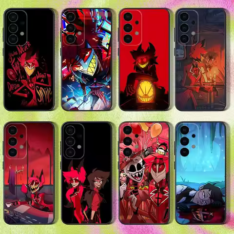 HazbinS H-Hotels AlastorS Phone Case For Samsung S25,S24,S21,S22,S23,S30,Ultra,S20,Plus,Fe,Lite,Note,10,9,5G Black Cover