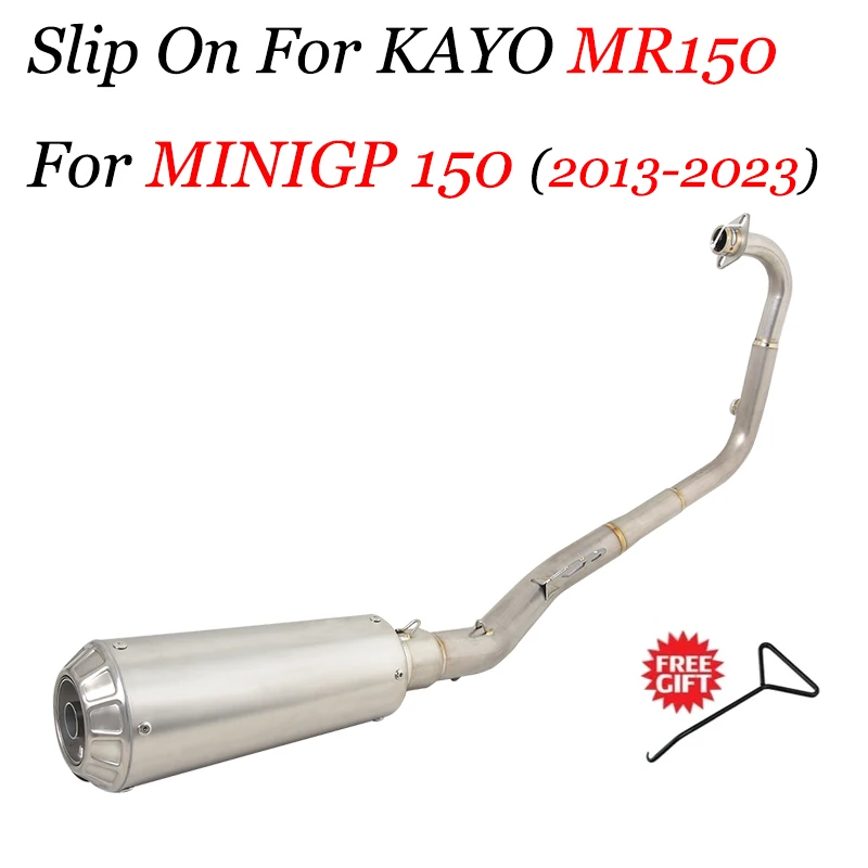 

Slip On For Kayo MR150 For MINIGP 150 2013 - 2023 Motorcycle System GP Exhaust Modified Muffler Titanium Alloy Front Link Pipe