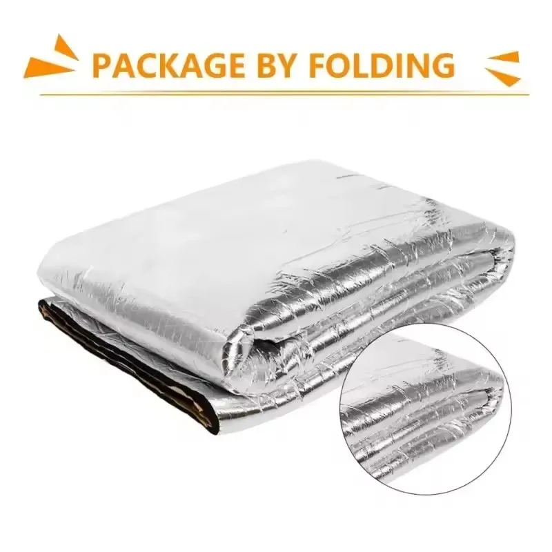 1 قطعة 200x50 سنتيمتر السيارات الصوت المميت حصيرة عزل الحرارة سيارة فان الصوت التدقيق التخفيت غطاء السيارة العزل جدار الباب الصامت