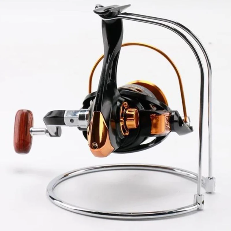 Présentoir de moulinet de pêche en acier inoxydable, Support de moulinet rotatif, Support de rangement, accessoires durables