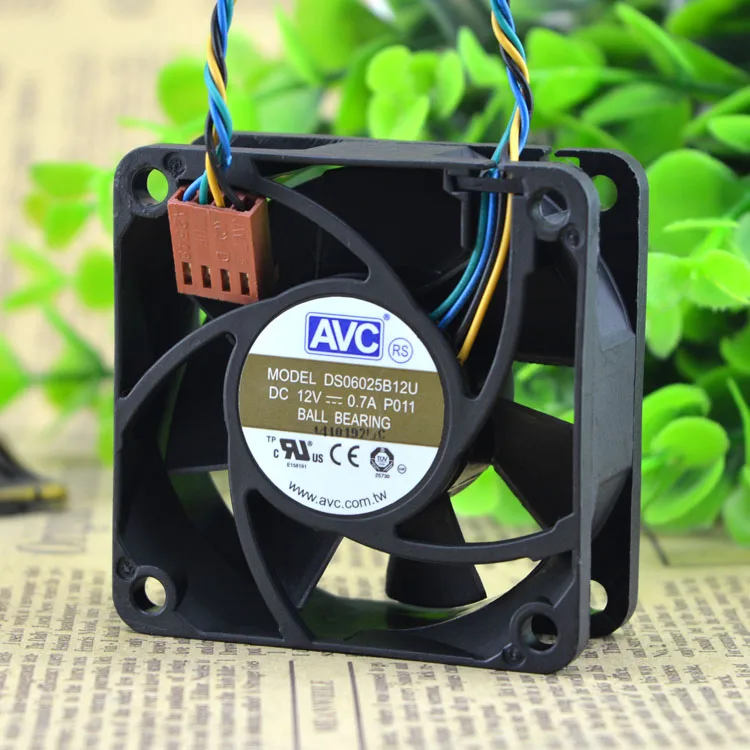 ORIGINAL 6025 12V 0.7A DS06025B12U P021 4WIRES COOLING FAN BALL