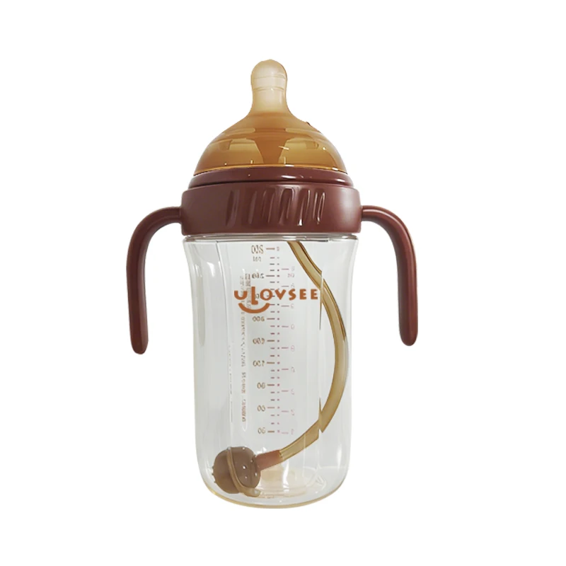 2026 New PPSU Baby Bottle with Dual Nipples Straw & Spout Gravity Ball Wide Neck Leakproof Toddler Cup view 5