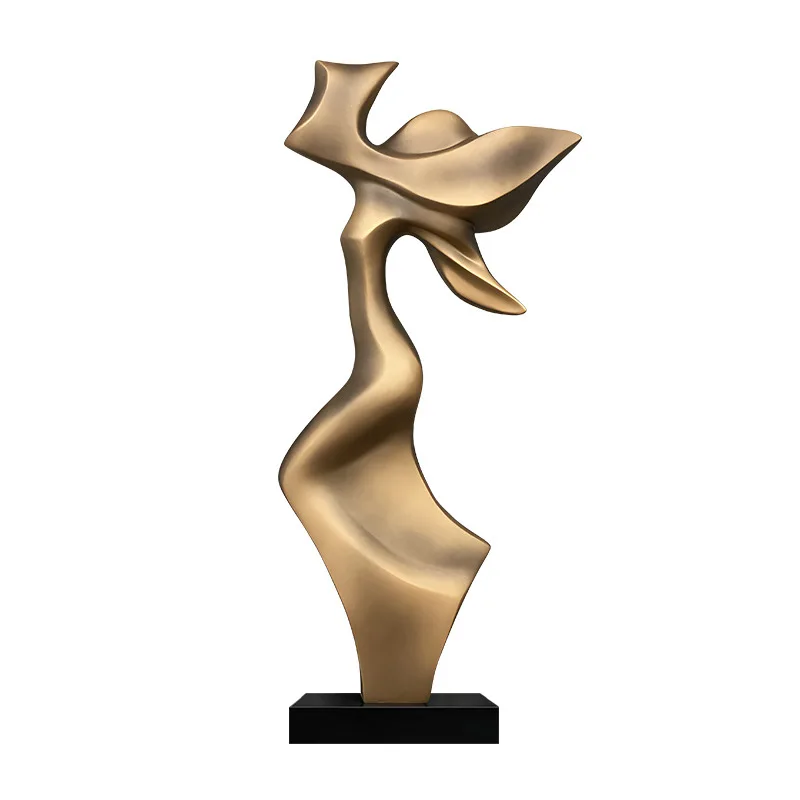 Modern home abstract sculpture ornament hotel lobby floor decoration villa living room entrance high-end handicrafts