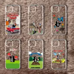 Cartoon classic Krtek a kalhotky Phone Case For iPhone 11 12 Mini 13 14 Pro XS Max X 8 7 6s Plus 5 SE XR Transparent Shell