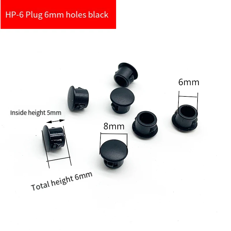 4/5~30Pcs Solid Nylon Hole Caps 6mm-50mm High Temperature Resistance T Type Silicone Seal Hole Plugs Dust-proof Gasket End Caps