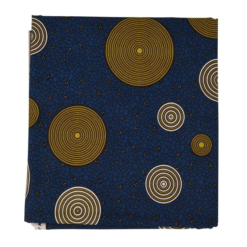 6 Yards African Polyester Wax Prints Fabric African Fabric for Dress-A09G