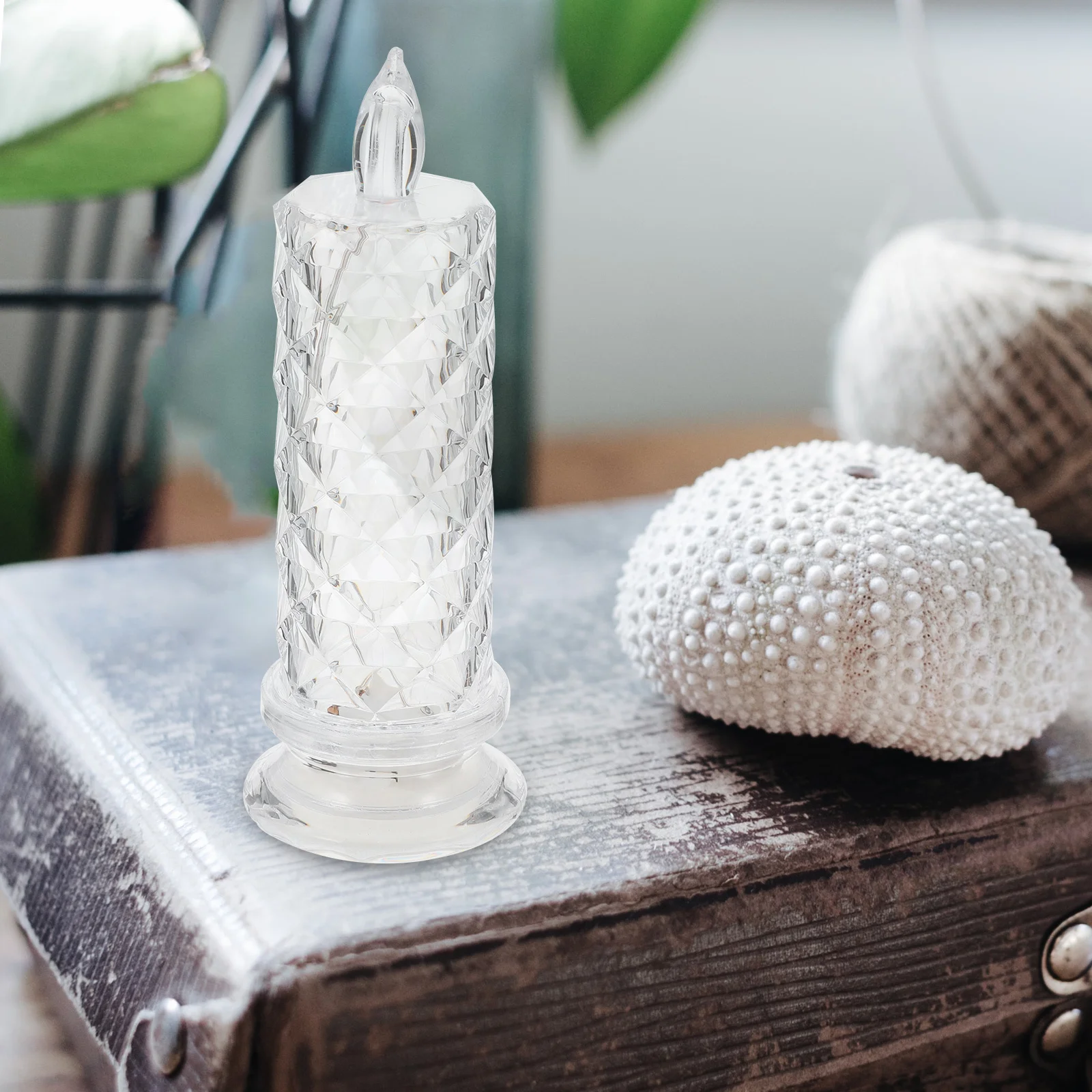 2 قطعة LED مصباح كهربائي محاكاة الشموع عديمة اللهب لغرفة النوم منضدية الديكور عطلة لوازم الحفلات #4