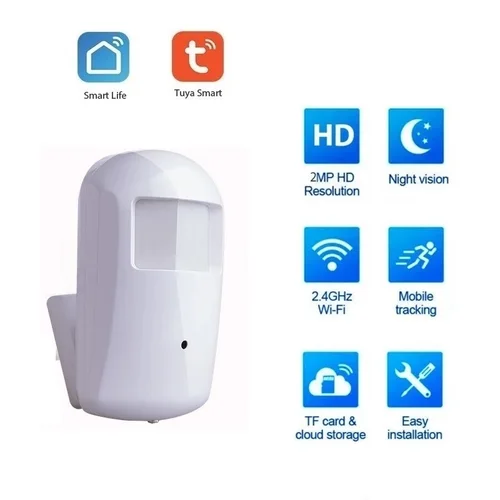 Imagen 1 del producto Tuya-cámara IP WiFi de 2MP/5MP, estilo PIR, Audio bidireccional, seguridad encubierta, visión nocturna, vídeo Invisible para interiores, vigilancia CCTV