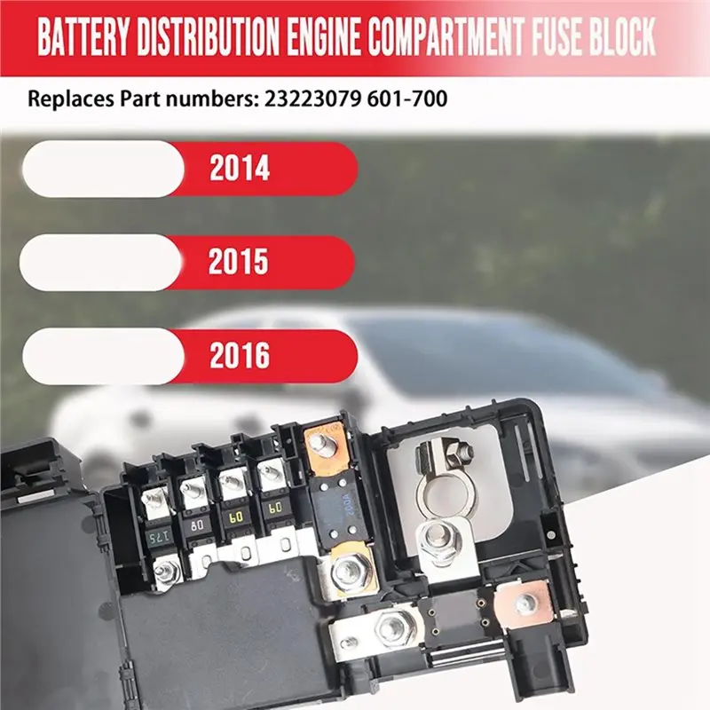 Battery Distribution 23223079 601-700 Engine Compartment Fuse Block For Malibu 2014-2016& Malibu Limited 2016