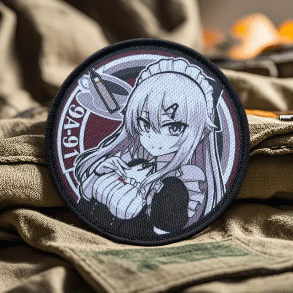 Girl Frontline Tactical Patch Anime Gun Girl Print Hook&Loop Patches Military Morale Badge Armband Backpack Vest Stickers