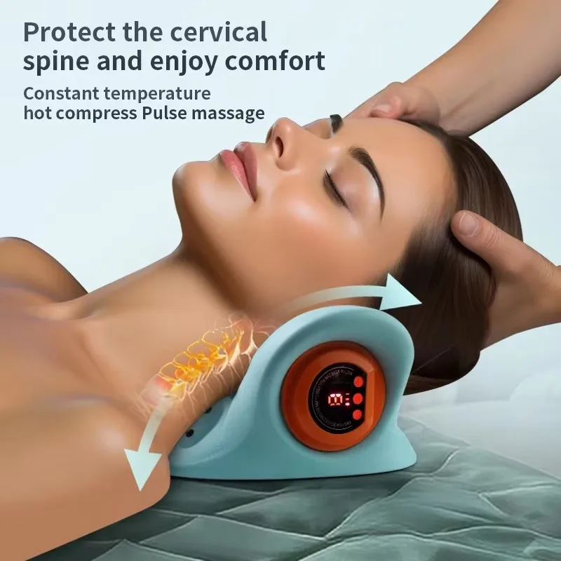 

Electric Cervical Massager Neck Shoulder Stretcher Relaxer Chiropractic Traction Device Cervical Spine Correction Massage Pillow