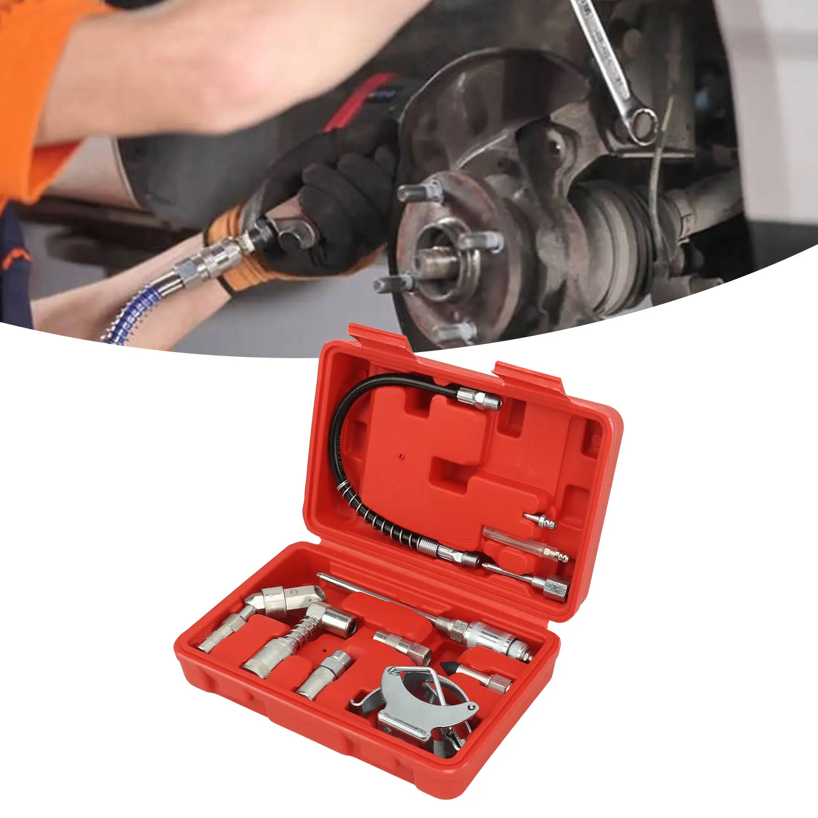 

Grease Tool Lubrication Accessory Kit Wear Resistance Long Lasting Efficient Grease Tool Coupler Kit Quick Connect for Truck