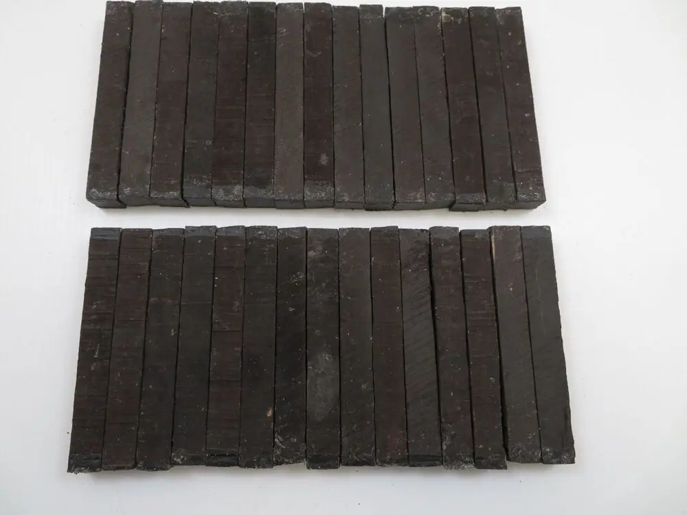 12 PACK, BLACK EBONY PEN BLANKS WOOD TURNING SQUARE 3/4