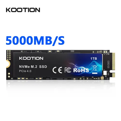 KOOTION X16 SSD Nvme M2 512GB 1TB 2TB Gen4 Nvme SSD disco duro M.2 2280 PCIe 4,0x4 unidad interna de estado sólido para ordenador portátil de escritorio