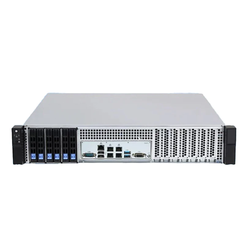 Ultra Short 2U 6 Bays Rackmount Server Chassis S24306 with Six 2.5 Ssd Bays Support Eatx Dual Processor Board