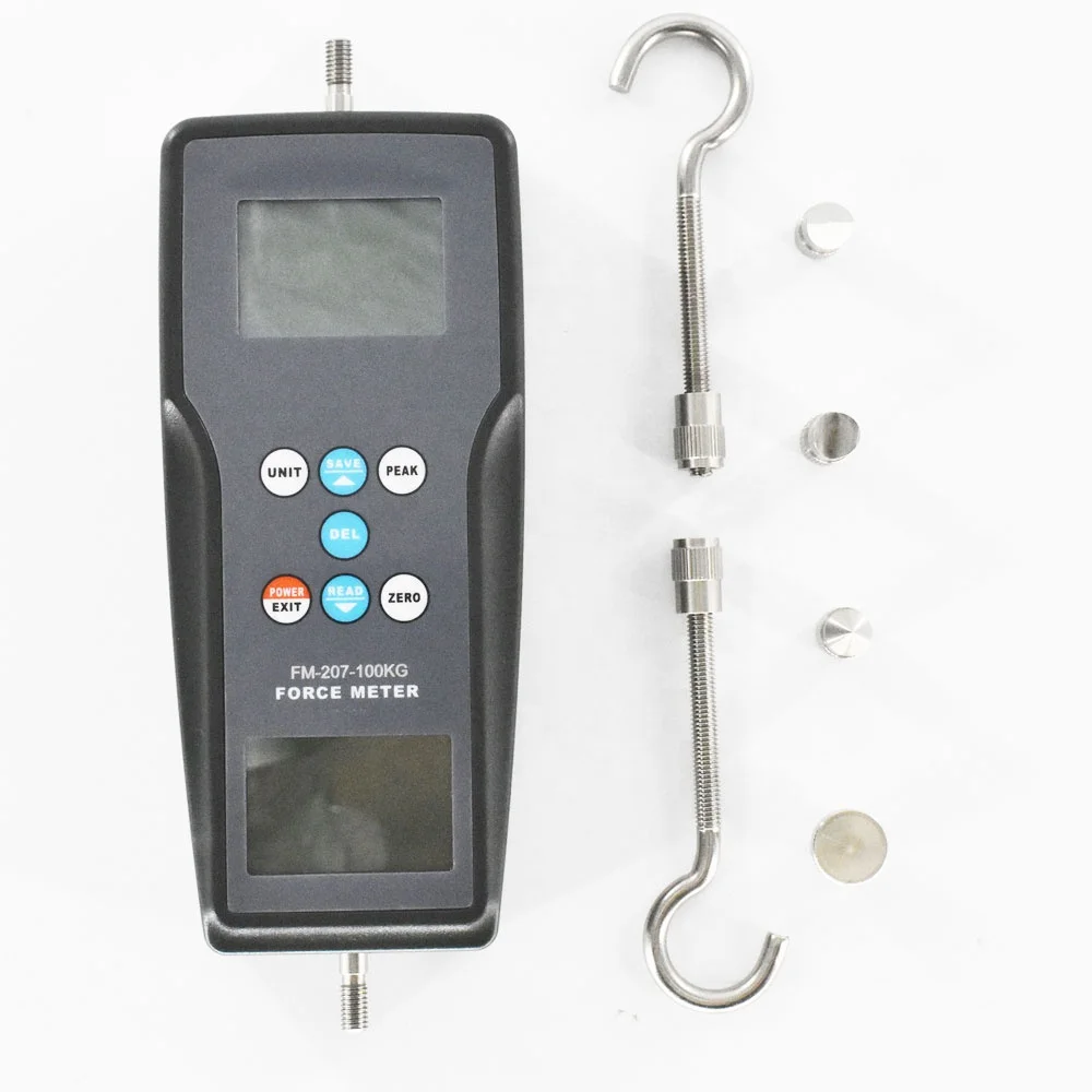 Force Gauge 980N 100kgf 220Lbf Digital Pull and Push Force Tester FM-207-1K,2K,5K,10K,20K,50K,100K dynamometer