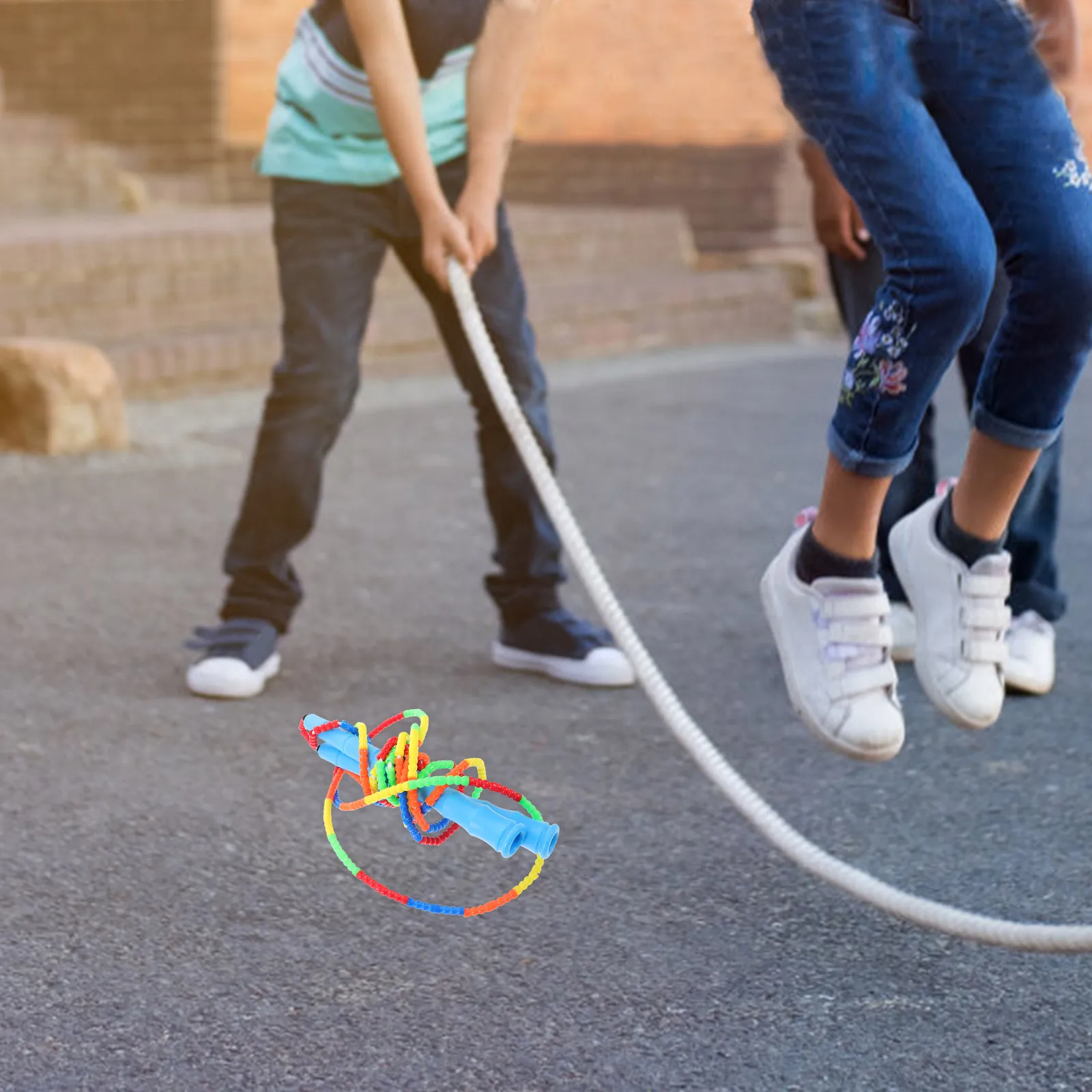 

Segmented Bamboo Jump Rope Soft Beaded Kids Fitness Exercise Training Equipment for Exam Competition