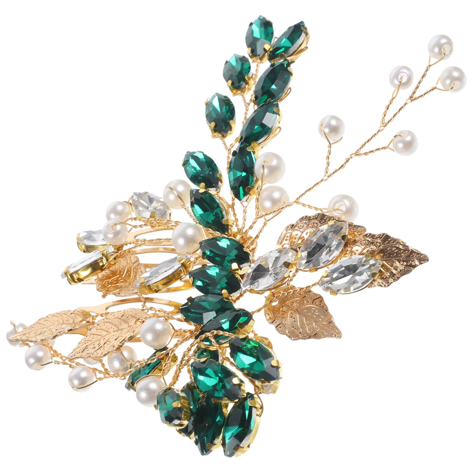 

1pcs Blue Glass Rhinestone Hair Combs Elegant Wedding Accessories For Bun Updo Hairstyles Metal Hair Pieces