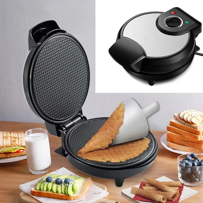 Electric Egg Roll Maker Machine Household Nonstick Crepe Pan for Spring Rolls Ice Cream Skin Cake Press Kitchen Appliance