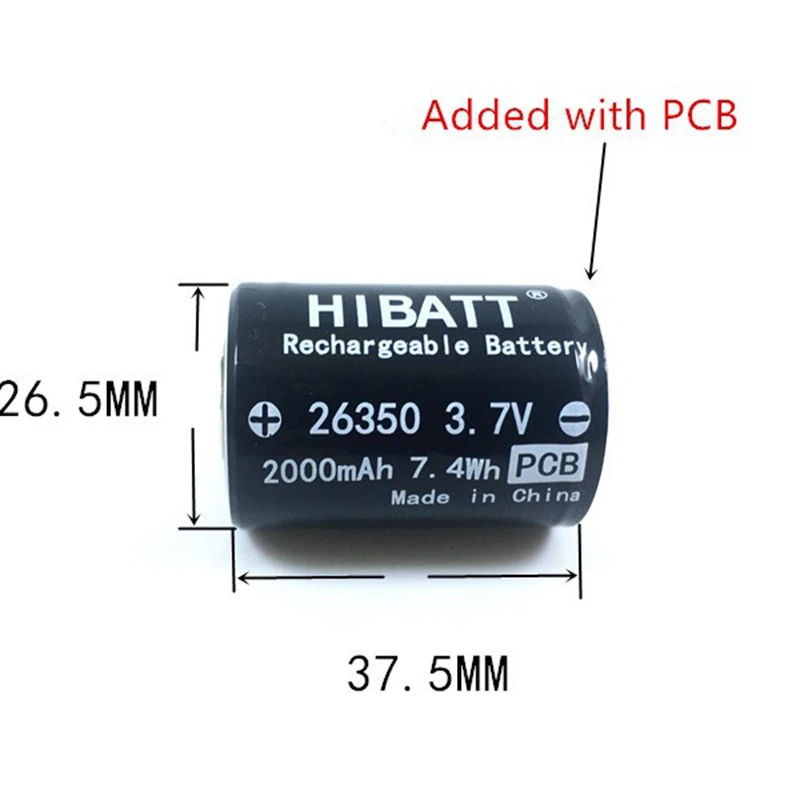 2 sztuk/partia nr 2 akumulator litowy typu C 26350 3.7V