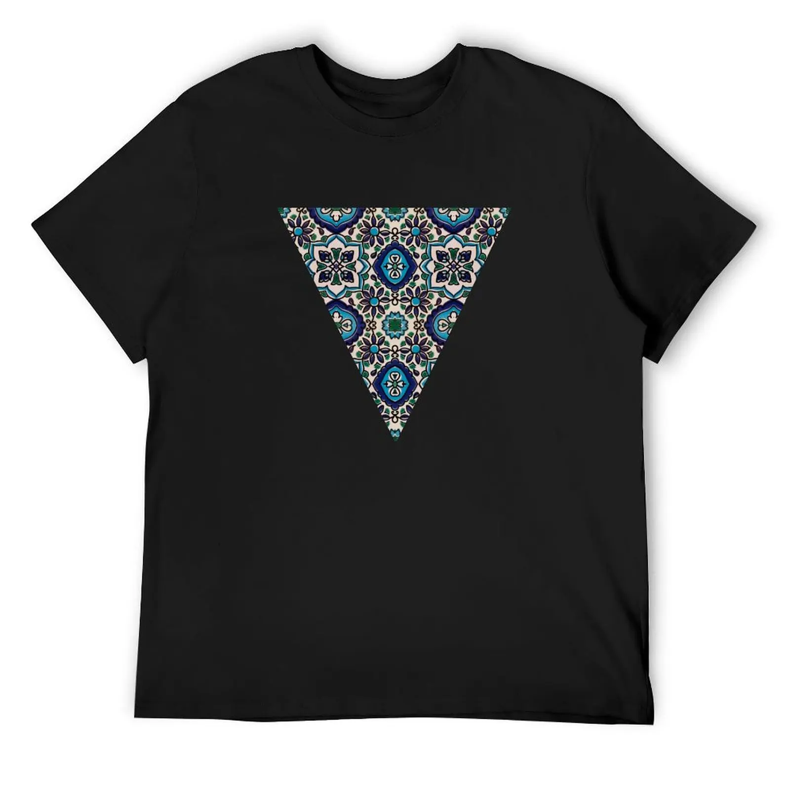 Original Tunisian blue mosaic tiles T-Shirt shirts graphic tee quick-drying tees customs Men's t-shirts