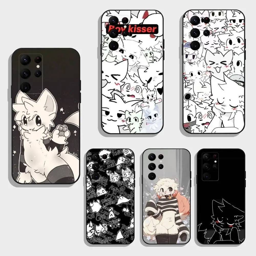 

Cute B-Boykisser-es F-Furry Phone Case For Samsung S25,24,23,22,30,21,10,9,Ultra,Plus,FE 5G Black Soft Case