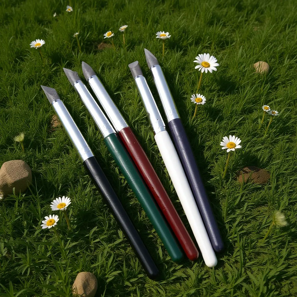 

Набор из 5 разноцветных силиконовых формовочных инструментов для лепки с деревянными ручками, 150 мм, для моделирования из глины, скульптуры и резьбы