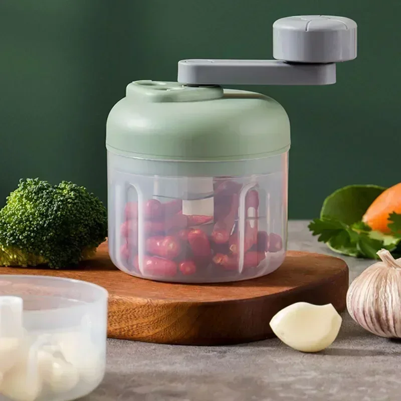 

Multifunctional Vegetable Chopper Small Food Processor Manual Hand-Cranked Food Chopper Mincer Tool Garlic Kitchen Gadgets Vrsgs