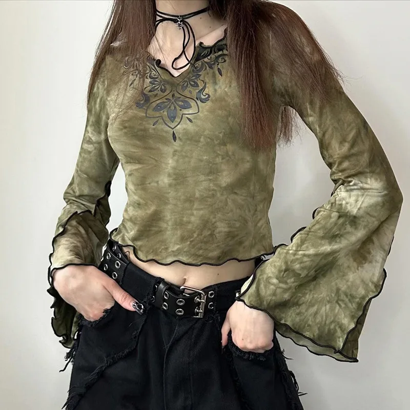 Women Renaissance Blouse Long Sleeve Medieval Peasant Blouse Smocked Pirate Costume Victorian Shirt Gothic Blouse