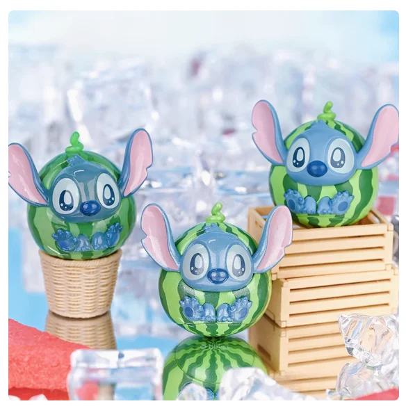 

Spot Disney Lilo & Stitch Watermelon Tumbler Series Мини-сумка для слепых коллекций игрушек аниме Stitch настольные украшения праздничный подарок
