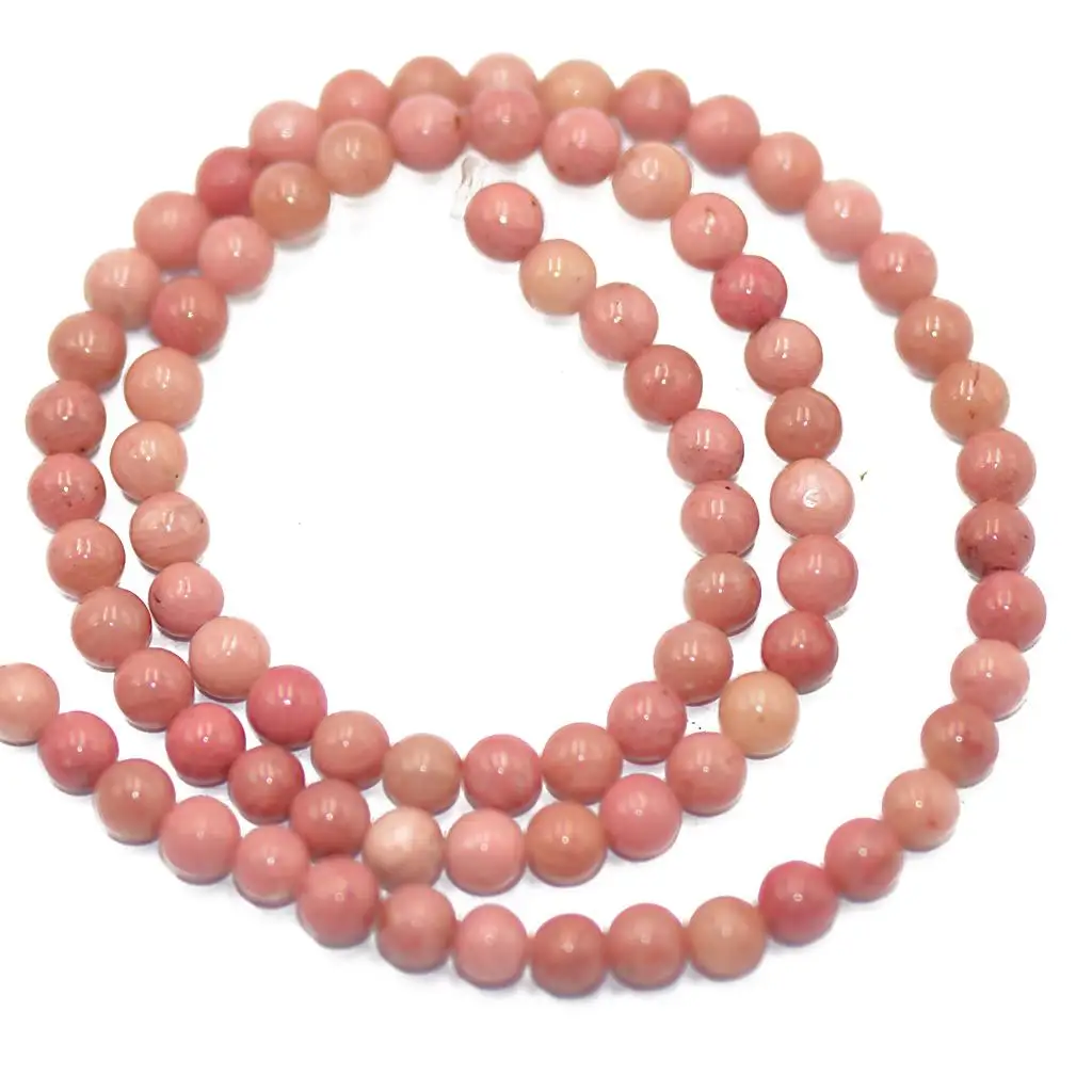 4mm Argentinian Rhodochrosite Beads Jewelry Making Stones Spacer