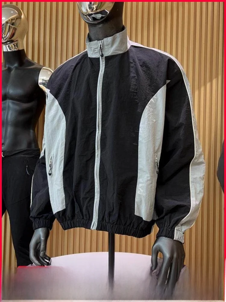 

Куртка для активного отдыха American Mountain Series Classic, осенняя, спортивная, с воротником-стойкой, на молнии, ветрозащитная