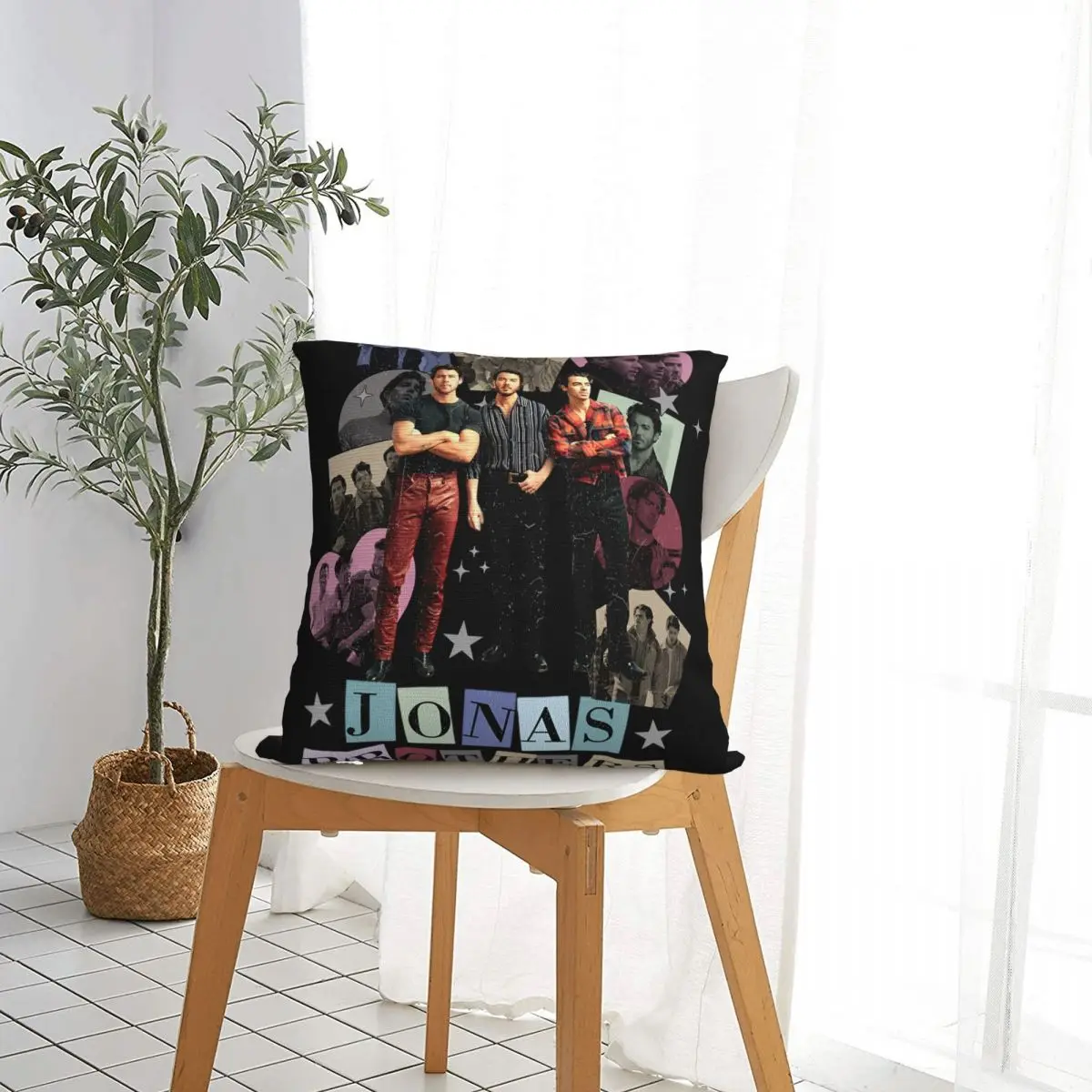 Jonas Brothers Music Pillow Covers Bed Car Cushion Case Cute Decor Pillowcase 40*40
