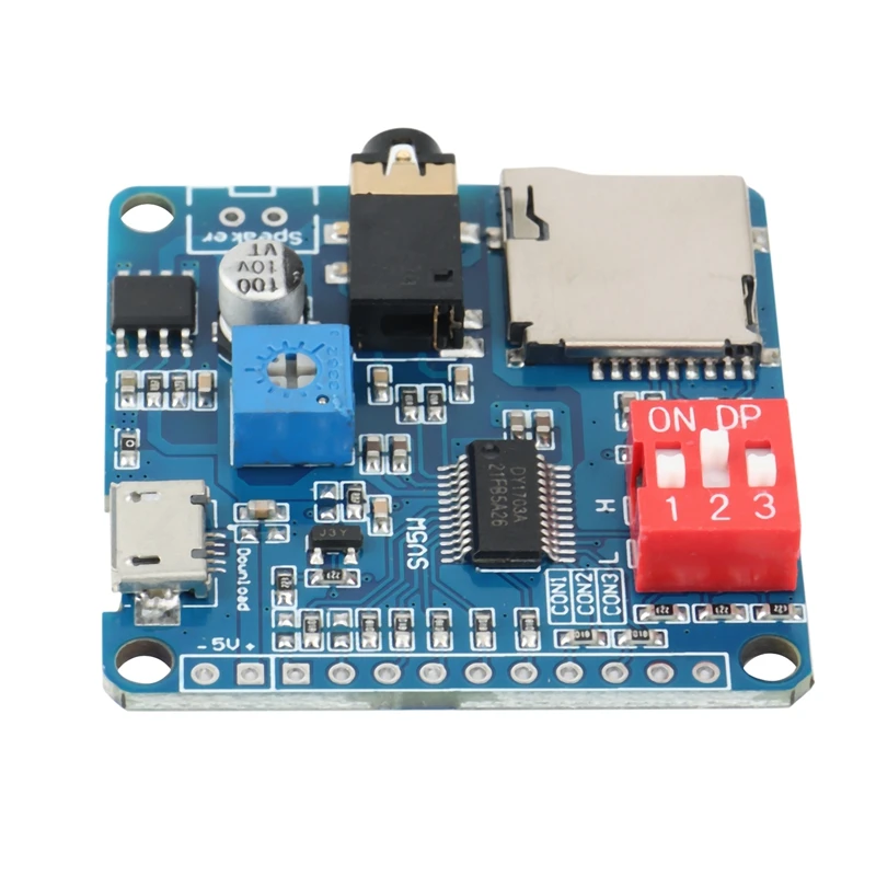 Top-Voice Playback Module MP3 Player UART I/O Trigger Amplifier Class D 5W 8M Storage DY-SV8F Flash SD/TF Card For Arduino