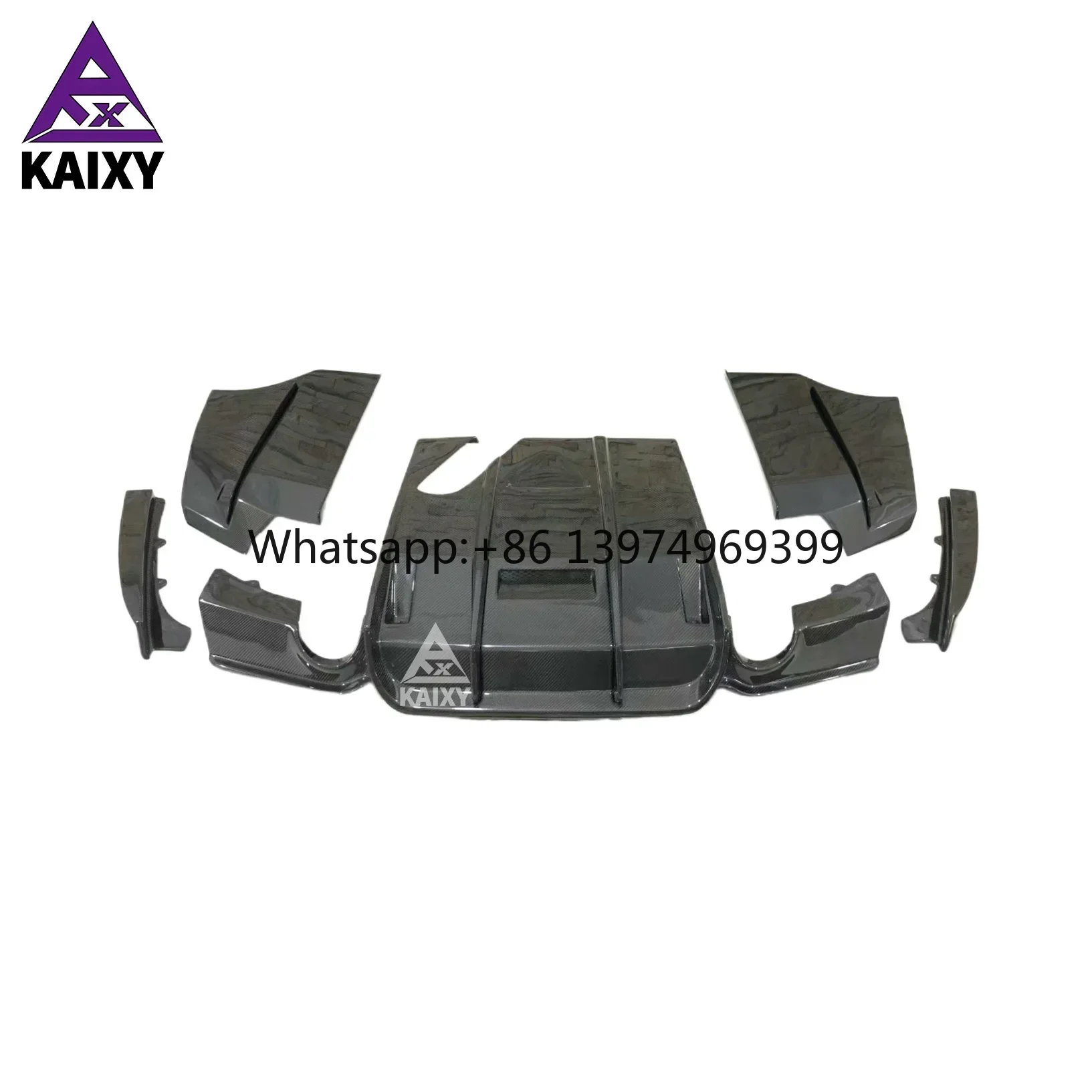 Rear Bumper Diffuser for BMW 3 Series F30 F35 M Sport MT Bodykit Geex Style Spoiler