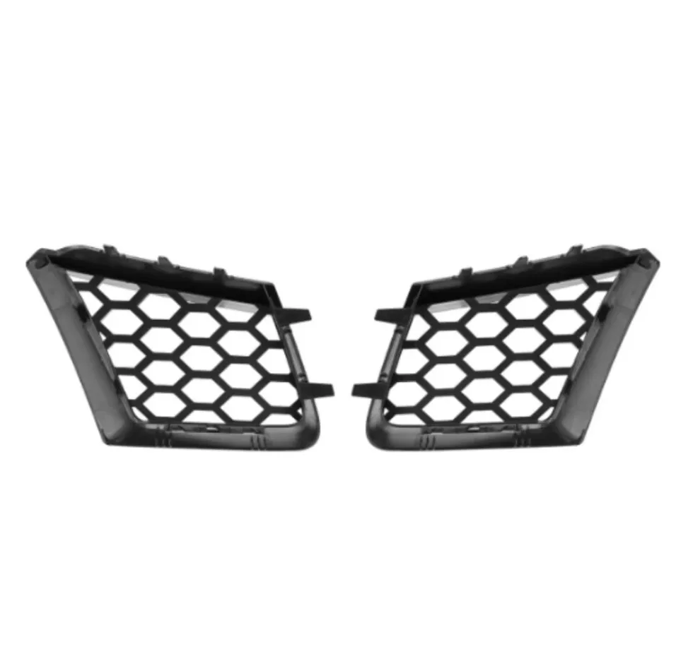 2pcs Front Bumper Upper Grill Left Right Matte Black Replacement Fit For Seat Ibiza Cordoba 6L 2002‑2009