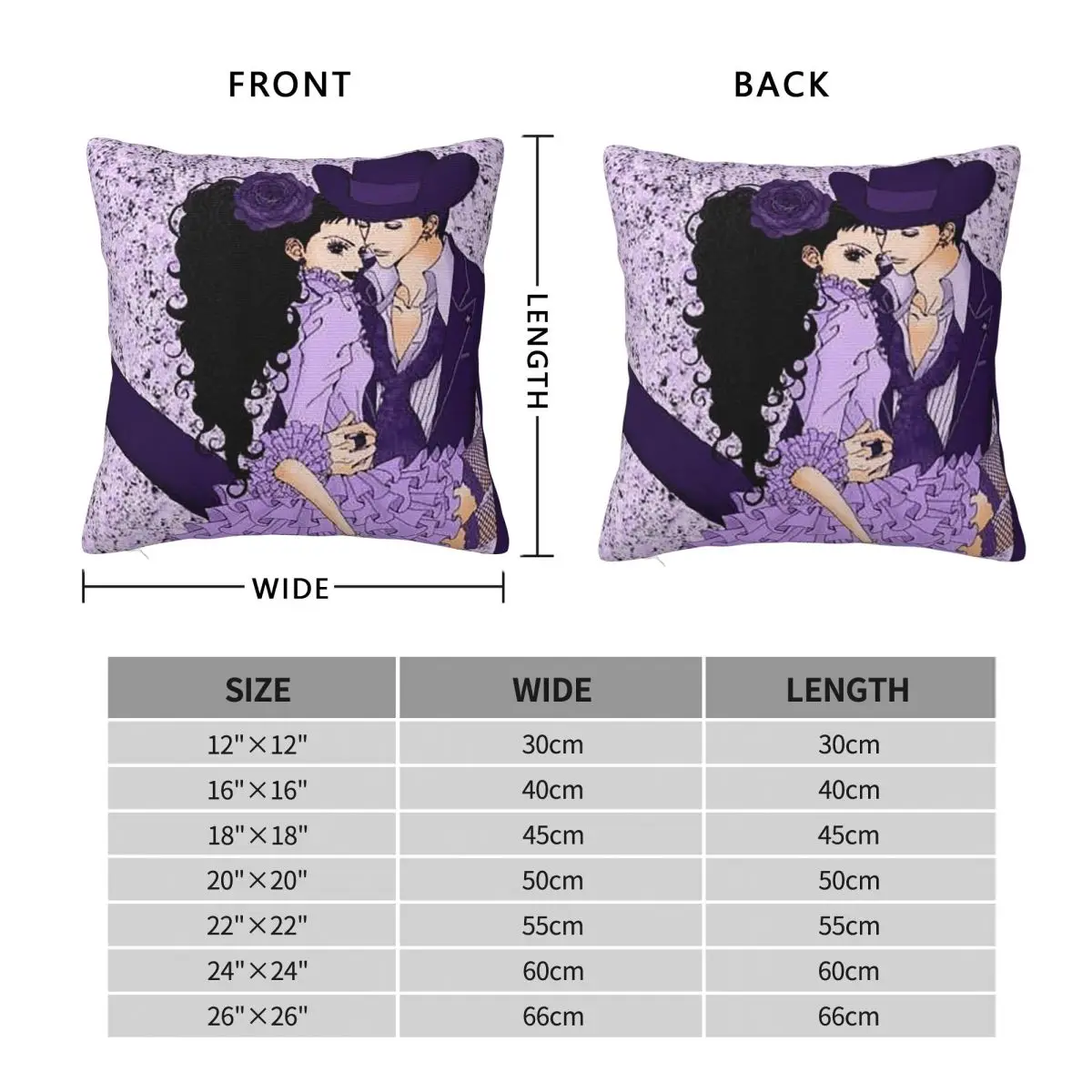Love Anime Paradise Kiss Square Pillowcase Cushion Cover Pillow Case Throw Pillow Cover for Home Sofa Living Room