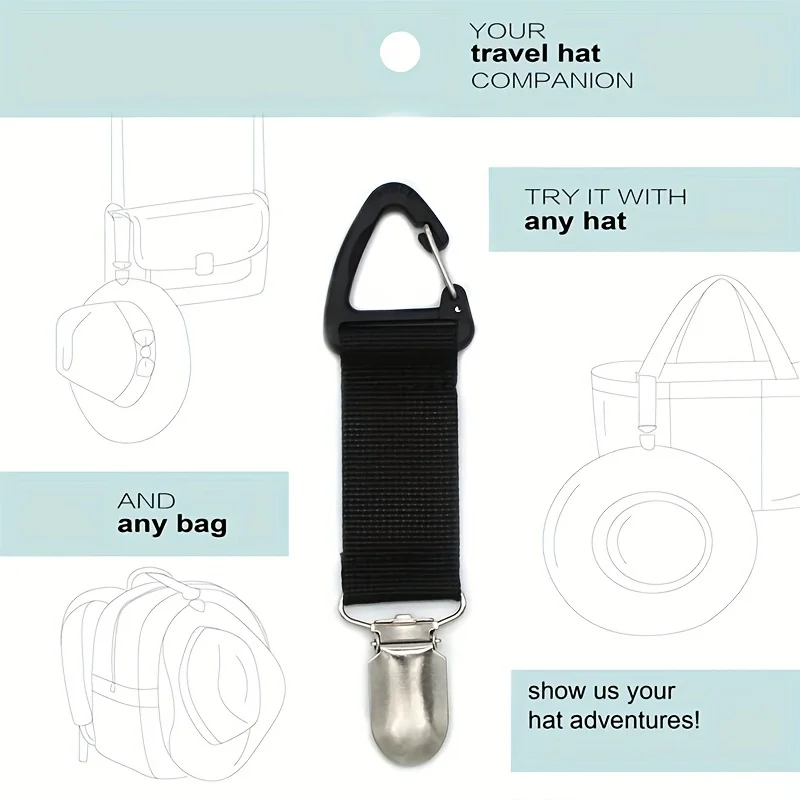 1pcs Multi-Purpose Travel Hat Clip - Convenient and Fashionable Straw.Baseball, and Sun Hat Clip for Easy Storage and Access