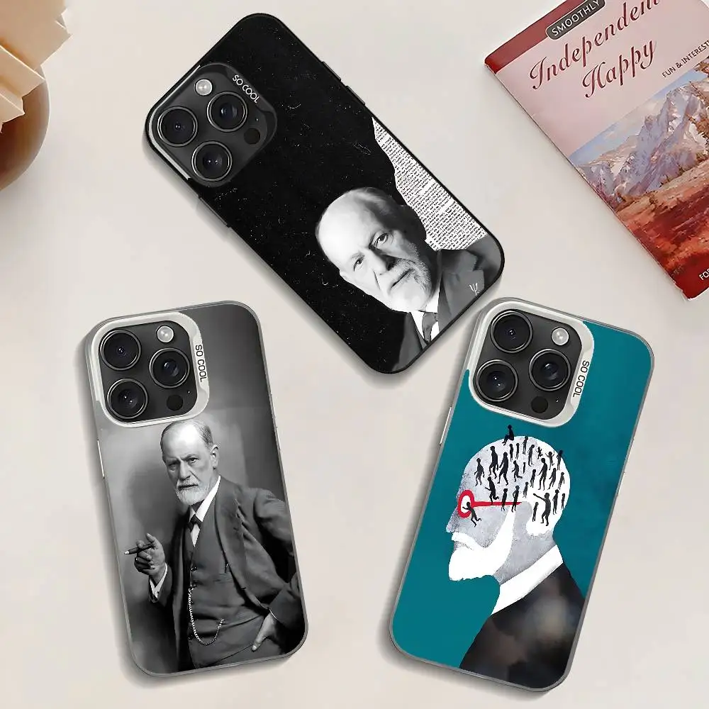 

Sigmund Psychoanalysis Freud Phone Case For IPhone 17 16 15 14 13 12 11 Pro Max Plus Color Shockproof Back Silver Cover