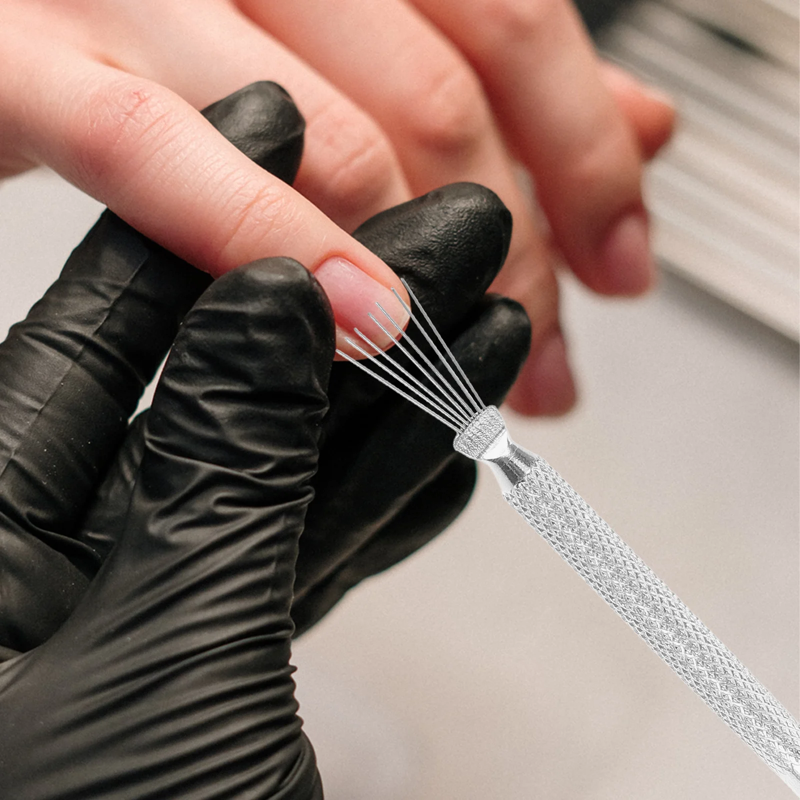 

Seven Pin Nail Art Pen Stainless Steel Bendable Handle Wire Drawing Tool For Fine Line Detailing Painting