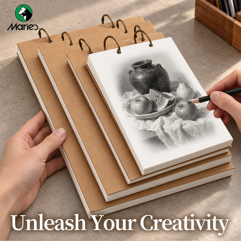 2PCS Marie's Sketchbook, 4 Sizes 32K/A5/16K/A4(160gsm/90lb),  High-Quality Thick Cover, for Drawing, for Artists and Hobbyists