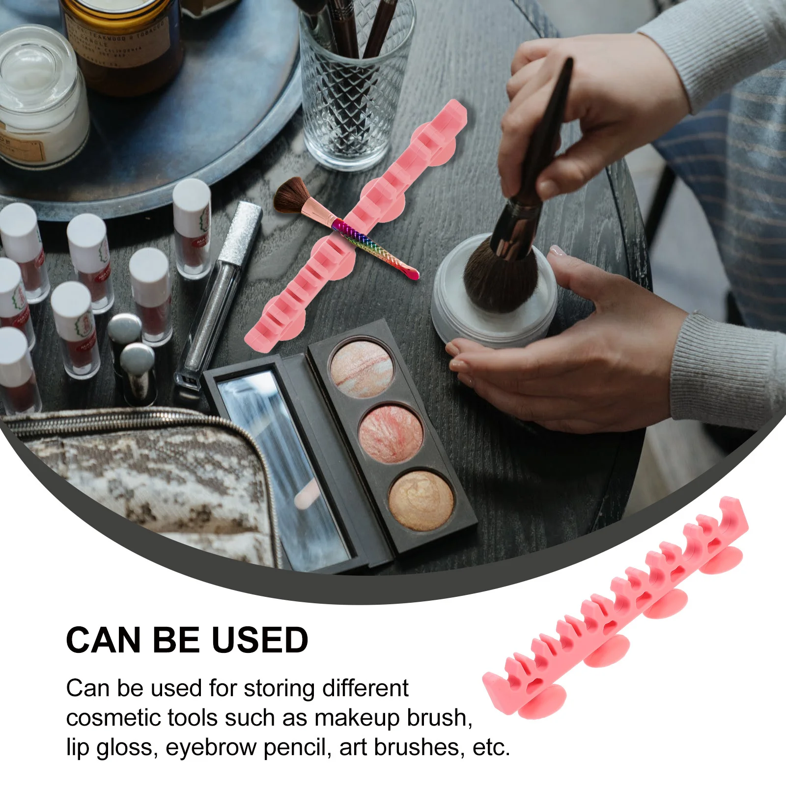 

3Pcs Makeup Brush Drying Holder Silicone Multi Slots Organizer Storage Rack Brush Holder for Home Salon Use