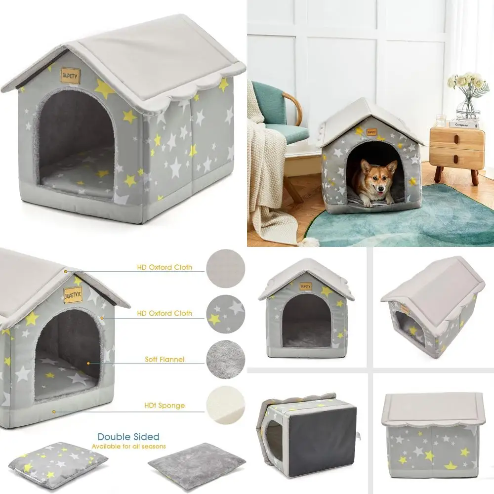 

Extra Large Indoor Dog House, 2XL Warm Cave Bed for Large Dogs, Suitable for Cats and Dogs, Gray