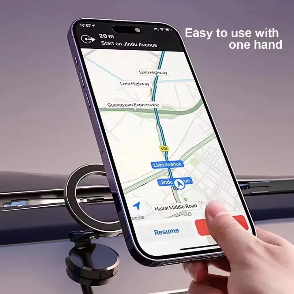 Upgrade MagSafe Car Phone Holder Car Magnetic Phone Stand Strong Magnetic 360°Rotatable Foldable Metal Suction Cup Phone Mount - view 4